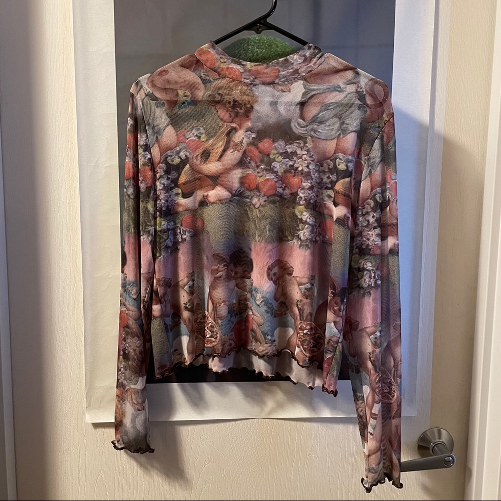 Large New Girl Order Mesh Cherub Top